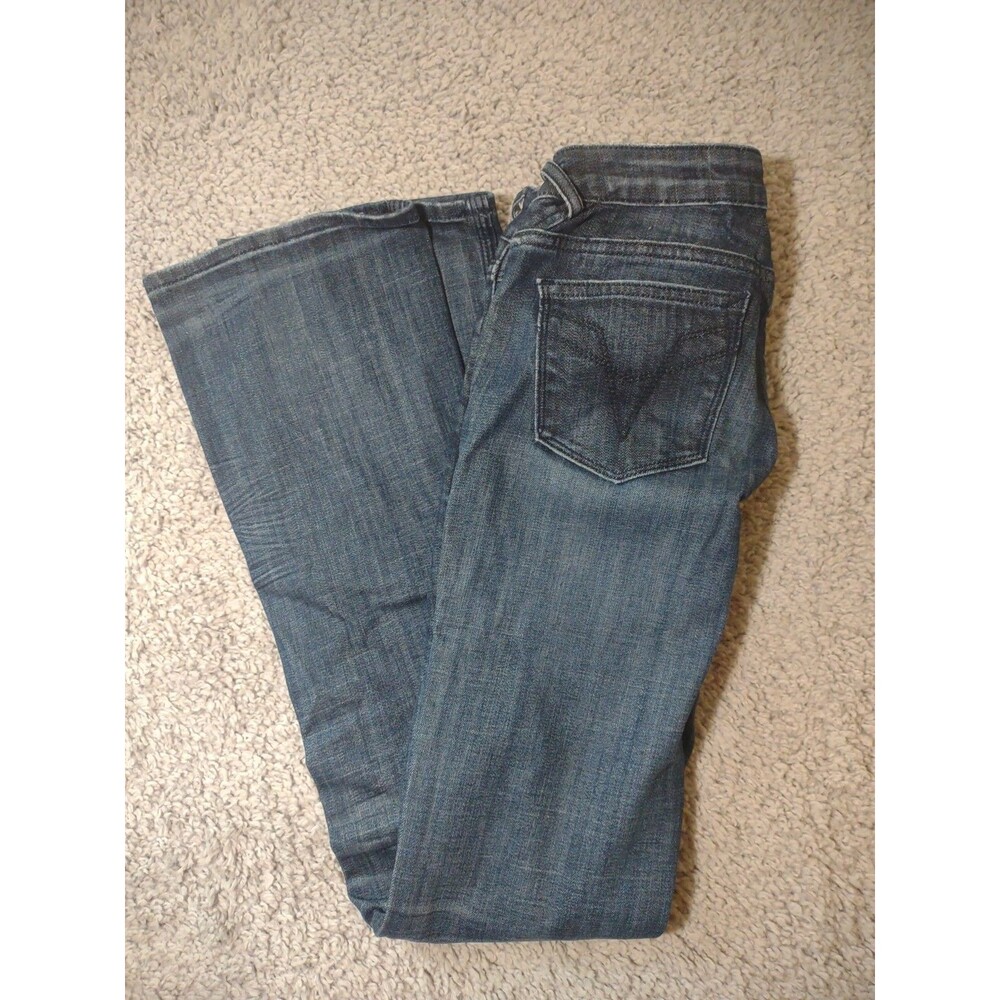 Vigoss The Chelsea Boot Cut Women Jeans Size 26X33 Blue Denim Light Stretch